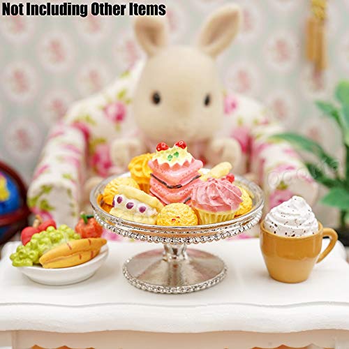 Odoria 1/12 Miniatura Soporte Bandeja Plata para Magdalenas y Postre Cocina Accesorio para Casa de Muñecas