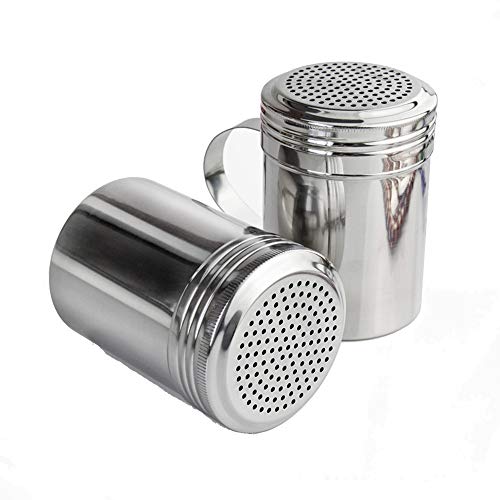 Ogquaton Tanque de condimento de Acero Inoxidable Tarro de Especias con Mango y Tapa de Acero Inoxidable Dispensador de Calidad de Restaurante