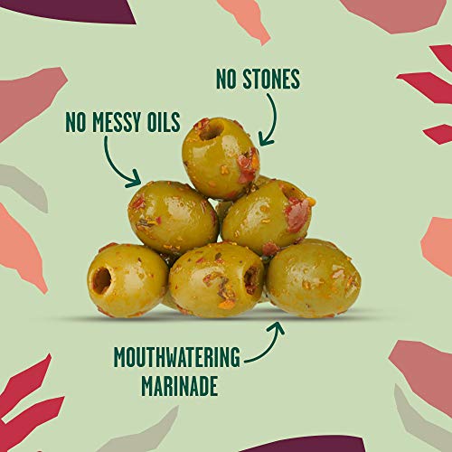 Olly's Olives | Aceitunas Verdes con Guindilla y Romero | The Bandit - 12 Bolsas de 50 g