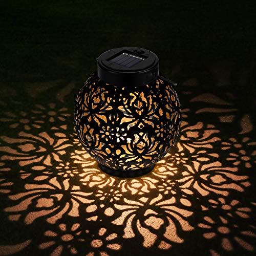 OOWOLF Lámpara de Jardín Linterna Solar Exterior, Iluminación Decorativa Solar LED 500 mAh IP44 Impermeable, Farol Solar Exterior Jardin para Mesa, Fiesta, Parque, Boda, Senderos, Patio