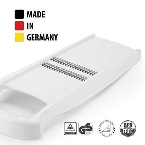 Original rallador Börner Roko PowerLine – Rallador de fruta y verduras para cortar tiras muy delgadas. El producto está elaborado por el fabricante.