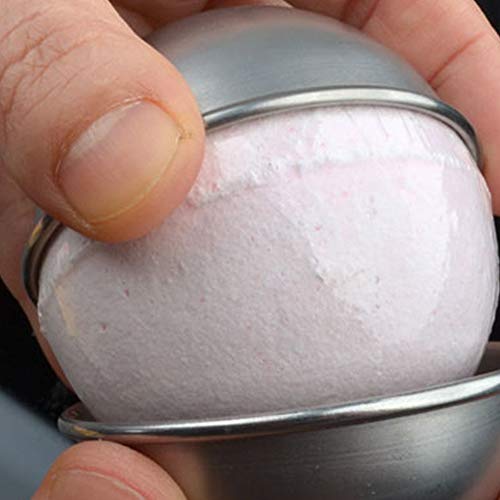 Ouken Baño Creativa balón Bomba Moldes baño Fizzies aleación de Aluminio Moldes de Media caña Molde de Pastel o bañera baño Bombas 2pieces Seguridad Kit Bomba