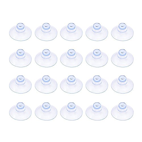 outus - Ventosas pequeñas de plástico sin gancho (20 mm, 20 unidades)