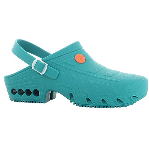 Oxypas - Zuecos de seguridad, 4.0/5.0 UK, Verde eléctrico, 1