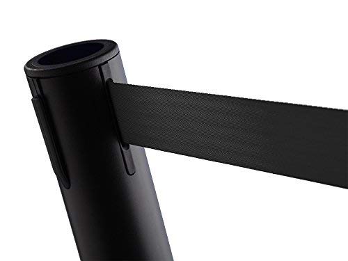 Pack de 2 Postes separadores con Cinta Extensible: Eco Negro - Cinta Negra