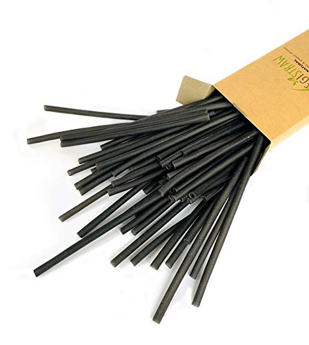 Paja de arroz 100% natural y biodegradable, 100 unidades, ecológica, vegana y vegetariana