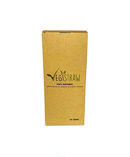 Paja de arroz 100% natural y biodegradable, 100 unidades, ecológica, vegana y vegetariana