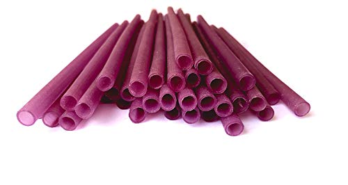 Pajitas biodegradables para beber arroz – Bio-Rizo – Hecho de arroz – Color natural púrpura – ZotiYuri – Producto 100% natural – 85 piezas por bolsa – Vegano – Perfecta para su cóctel