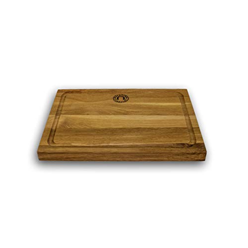 Palatina Werkstatt Kai Seki Magoroku Shoso - Cuchillo multiusos de acero (AB-5161) de 15 cm de hoja de acero inoxidable + tabla de roble de 30 x 22 cm