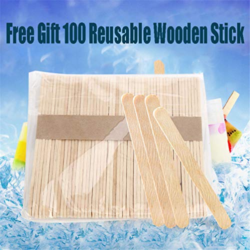 Palillo Del Helado De Los Moldes De Acero Inoxidable 20Pcs Con El Tenedor Bajo Del Estante, Fabricante De Moldes De Paletas Con Dos Manijas Semiautomáticas Con Diseño De Tapa,RoundSquare