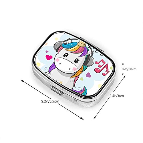 Panadería Retro Dots and Floral Custom Fashion Silver Square Pill Box Medicina Tablet Holder Cartera Organizador Estuche para bolsillo o monedero Organizador de vitaminas Caja decorativa