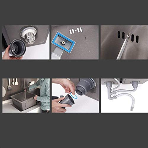 Panelk Acero Inoxidable Fregadero de la Cocina Lavabo incrustado un Fregadero de Cocina lavamanos Gruesa Fregadero de la Cocina Negro,Black
