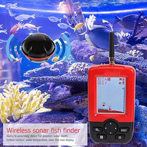 Pantalla Portátil Buscador De Los Pescados Del Sonar Del Color Del Sensor, La Recepción Inalámbrica A Distancia, Sensor De Alta Definición Visual, Sonar, Detector, Peces Pesca Buscador De Aparejos, Ap