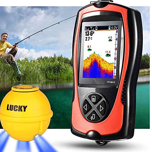 Pantalla Portátil Buscador De Los Pescados Del Sonar Del Color Del Sensor, La Recepción Inalámbrica A Distancia, Sensor De Alta Definición Visual, Sonar, Detector, Peces Pesca Buscador De Aparejos, Ap