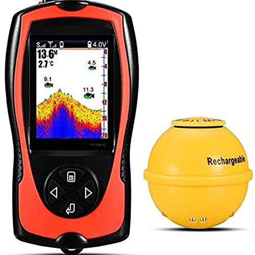 Pantalla Portátil Buscador De Los Pescados Del Sonar Del Color Del Sensor, La Recepción Inalámbrica A Distancia, Sensor De Alta Definición Visual, Sonar, Detector, Peces Pesca Buscador De Aparejos, Ap