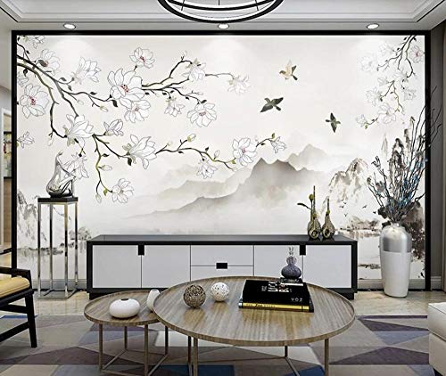 Papel Pintado Fotomurales 3D Flor De Magnolia Pintada A Mano China Papel pintado no tejido Decoración de Pared decorativos Murales 250x175 cm