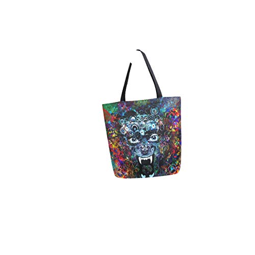 para Mujeres Niñas Señoras Estudiante Bolso de mano Correa de peso ligero Maquinaria digital abstracta Monedero de león Bolsos de compras Bolsos de hombro Azul marino