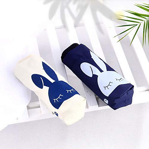 Paraguas plegable de 50 pliegues ultra ligero pequeño mini paraguas fresco de doble uso tres diosa plegable protector solar paraguas solar wqq azul marino conejo ~ 30% de descuento, reciba cupones, p