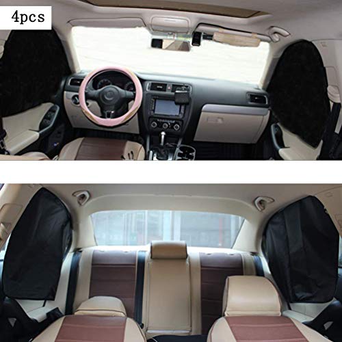 Parasol Lateral Coche - ZATOOTO Cortinillas para Coche (4 Piezas), Magnético, Proporciona Protección UV, Protege a su Bebé y Mascotas