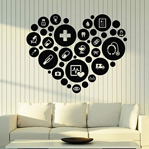 Pegatina Tatuaje Pared Papel Pintado Vinilo Decorativo Clínica Hospital Farmacia Puerta Interior Decoración Vinilo 57X72cm