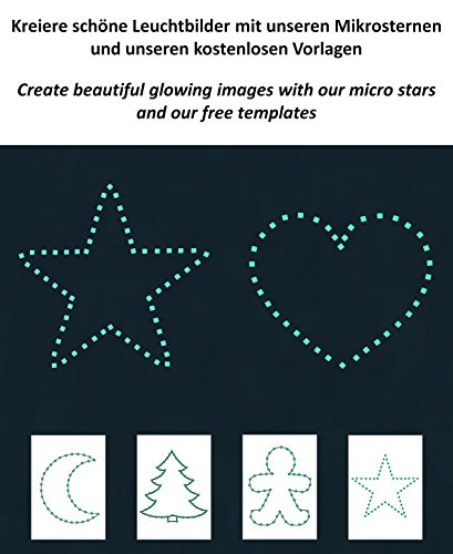 Pegatinas de estrellas luminosas fluorescentes que brillan en la oscuridad, –hermosas como arte mural o pegatinas de pared para niños y decoración de dormitorio