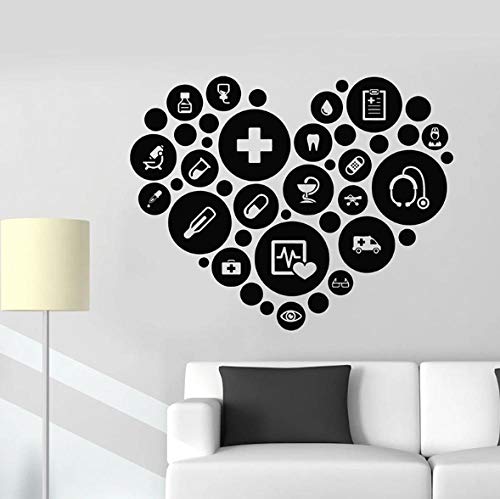 Pegatinas De Pared Consultorio Médico Clínica De Salud Hospital Farmacia Decoración De Interiores Puertas Y Ventanas Adhesivo De Vinilo Fondo De Pantalla Creativo 57X72 Cm