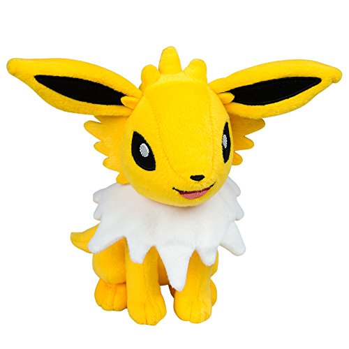 Peluche Tomy de Pokémon Jolteon en Caja con Ventana – Peluche 20 cm para Jugar y coleccionar. para niños a Partir de 3 años