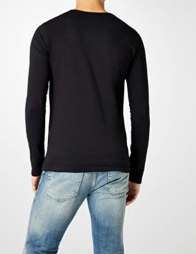 Pepe Jeans Original Basic L/S PM503803 Top de manga larga, Negro (Black 999), Small para Hombre