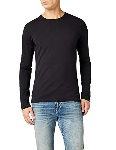 Pepe Jeans Original Basic L/S PM503803 Top de manga larga, Negro (Black 999), Small para Hombre