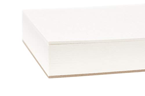 perfect ideaz 50 hojas papel para acuarela DIN-A6, 300 g, blanco, papel para pinturas de acuarelas con estructura ligera y mate, para artistas, escolares y estudiantes, ideal para postales