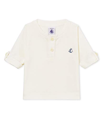 Petit Bateau BRAHAMA Camiseta, Blanco (Marshmallow 01), 18-24 Meses para Bebés
