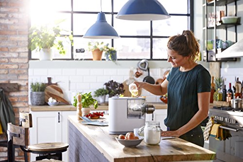 Philips Máquina de Hacer Pasta y Fideos HR2333/12, 150 W, 0.45 kg, De plástico, Blanco