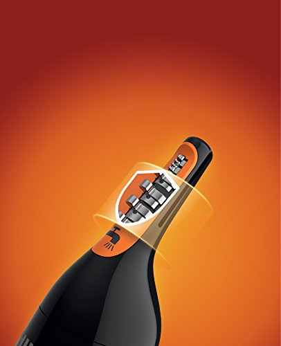 Philips NT3160/10 - Recortador de vello, nariz y orejas, resistente al agua, color negro y plateado, battery-powered