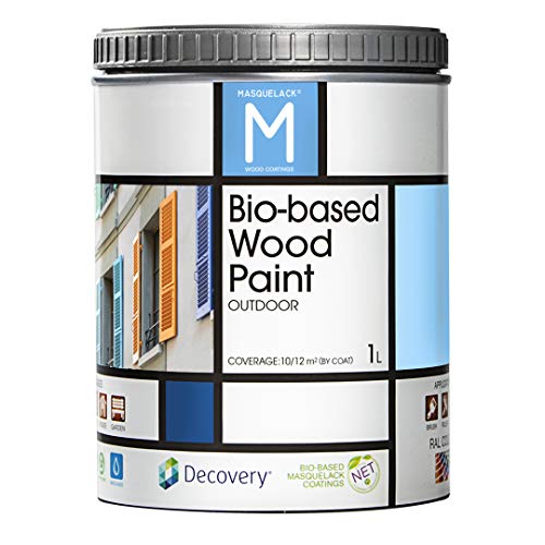 Pintura para Madera | Bio|based Wood Paint RAL 8024 | 1 L | Pintura Ecológica para Todo Tipo de Madera | Pintura Madera Exterior Semi Mate | Color Marron