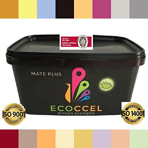 Pintura, pintura pared, pintura pared interior, pintura colores, pintura blanca, pintura exterior, pintura ECOLOGICA, ECOCCEL 4LT (4 Lt, Azul)