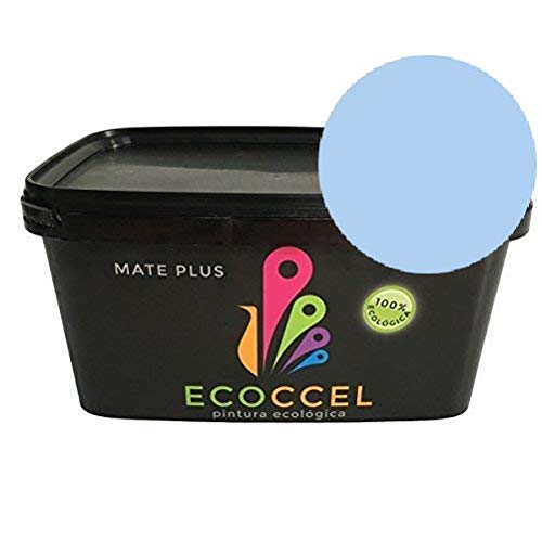 Pintura, pintura pared, pintura pared interior, pintura colores, pintura blanca, pintura exterior, pintura ECOLOGICA, ECOCCEL 4LT (4 Lt, Azul)