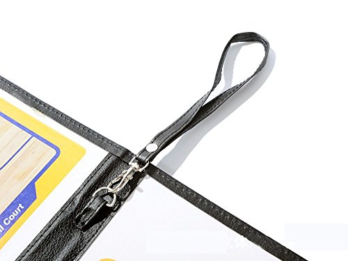 Pizarra táctica de baloncesto para entrenador de Odowalker, con funda de piel sintética y borrado en seco