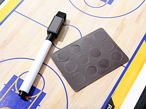 Pizarra táctica de baloncesto para entrenador de Odowalker, con funda de piel sintética y borrado en seco