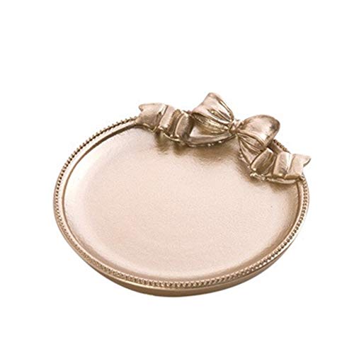Platos llanos Joyería de resina de la bandeja de joyas de oro decorativo Bandeja Habitación Sala Decoración joyería collar de la fruta Placa Crafts baratija bandeja Organizador bandeja desayuno