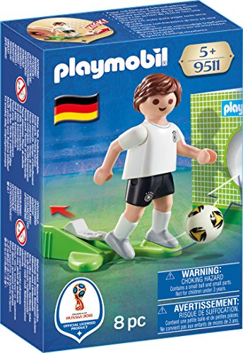 Playmobil Fútbol- Jugador Aleman Playset de Figuras de Juguete, Multicolor, 4,5 X 14,2 X 9,3 Cm (9511)