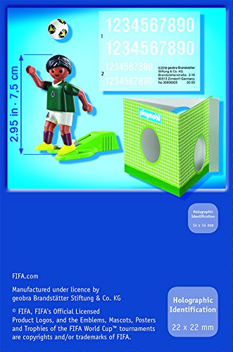 PLAYMOBIL-Jugador México Playset de Figuras de Juguete, Multicolor, 4,5 x 14,2 x 9,3 cm 9515