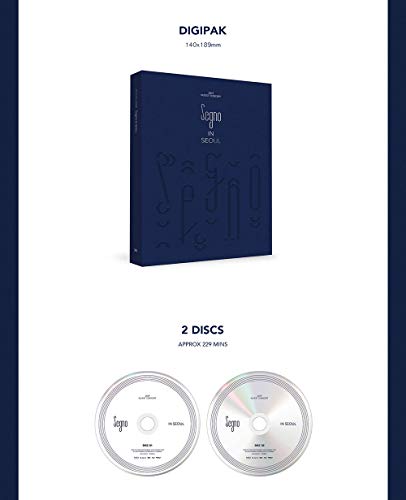 Pledis Entertainment NUEST NU'EST - 2019 NU'EST CONCERT Segno IN SEOUL BLU-RAY 2Discos+32p Photolook+Marco de fotos transparente+Juego de 5 tarjetas de fotografia+Doble lado extra Photocards Set