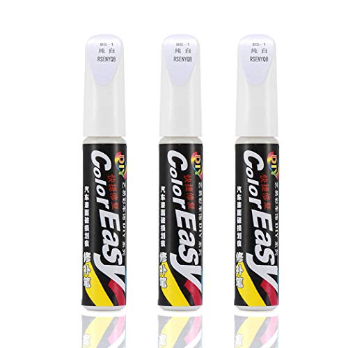 Pluma de retoque del Coche,Fanport 3pc Rotulador de retoque con Pincel para la Pintura del Coche Auto Rascandose Reparador Pintura para Retoques Boligrafo