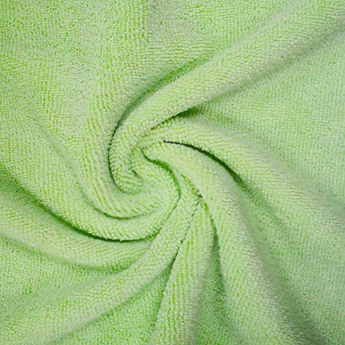 Polyte - Paños de limpieza de microfibra superabsorbente - Sin bordes, cortados por ultrasonidos - Azul, verde, amarillo - 36 x 36 cm - Pack de 24