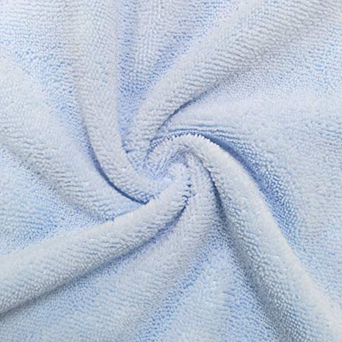Polyte - Paños de limpieza de microfibra superabsorbente - Sin bordes, cortados por ultrasonidos - Azul, verde, amarillo - 36 x 36 cm - Pack de 24