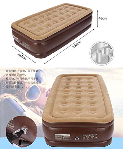 Portátil Avanzado Colchon Hinchable Individual, Tejido Flocado Cómodo Colchoneta Cama Hinchable, Familias,Aire Libre, Camping Colchones para Dormir