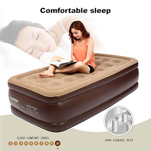 Portátil Avanzado Colchon Hinchable Individual, Tejido Flocado Cómodo Colchoneta Cama Hinchable, Familias,Aire Libre, Camping Colchones para Dormir