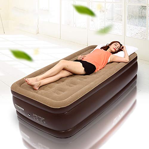 Portátil Avanzado Colchon Hinchable Individual, Tejido Flocado Cómodo Colchoneta Cama Hinchable, Familias,Aire Libre, Camping Colchones para Dormir