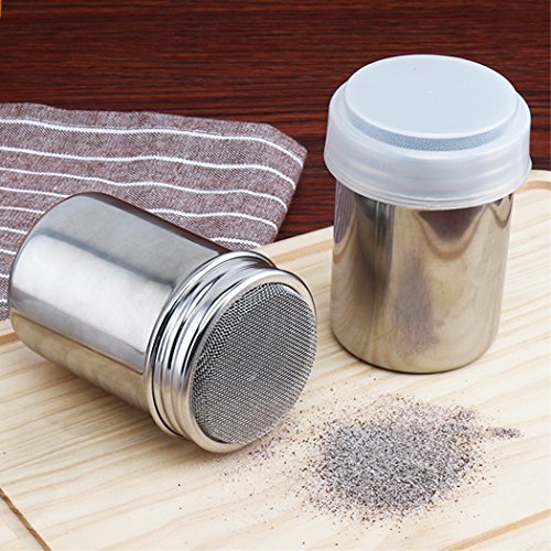 Powder Shaker, outgeek Coctelera Del Polvo De La Cocina Mezclador De La Especia De La Coctelera De La Especia Del Acero Inoxidable De La Malla