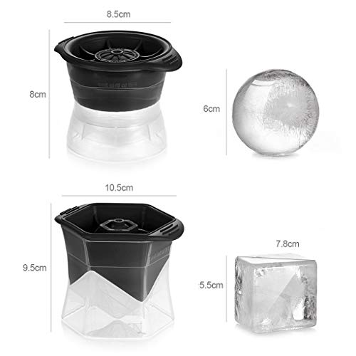 PRIDE S Hielo Rejilla Molde Whisky Redondo Cubo de Hielo máquina de Hielo Rejilla de Hielo Silicona esférica Hielo Grande congelado Hockey sobre Hielo casa Caja de Hielo (Size : 8.5cm*8cm)
